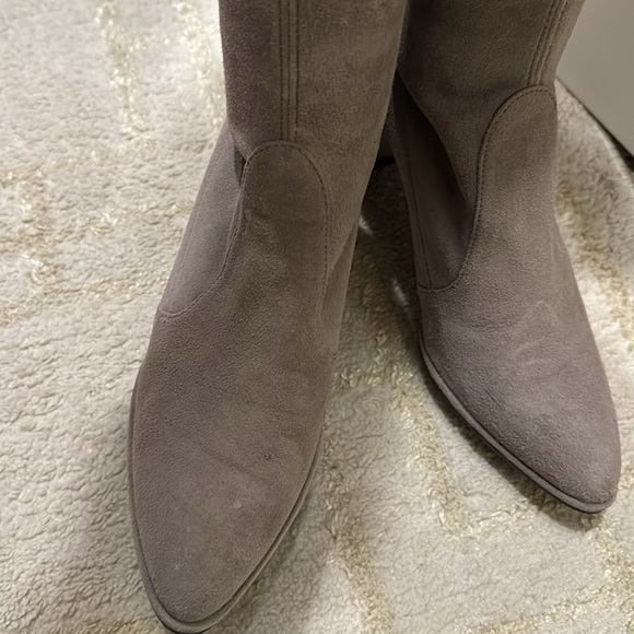 Stuart Weiztman Gray Suede OTK Boots - Picture 2 of 5